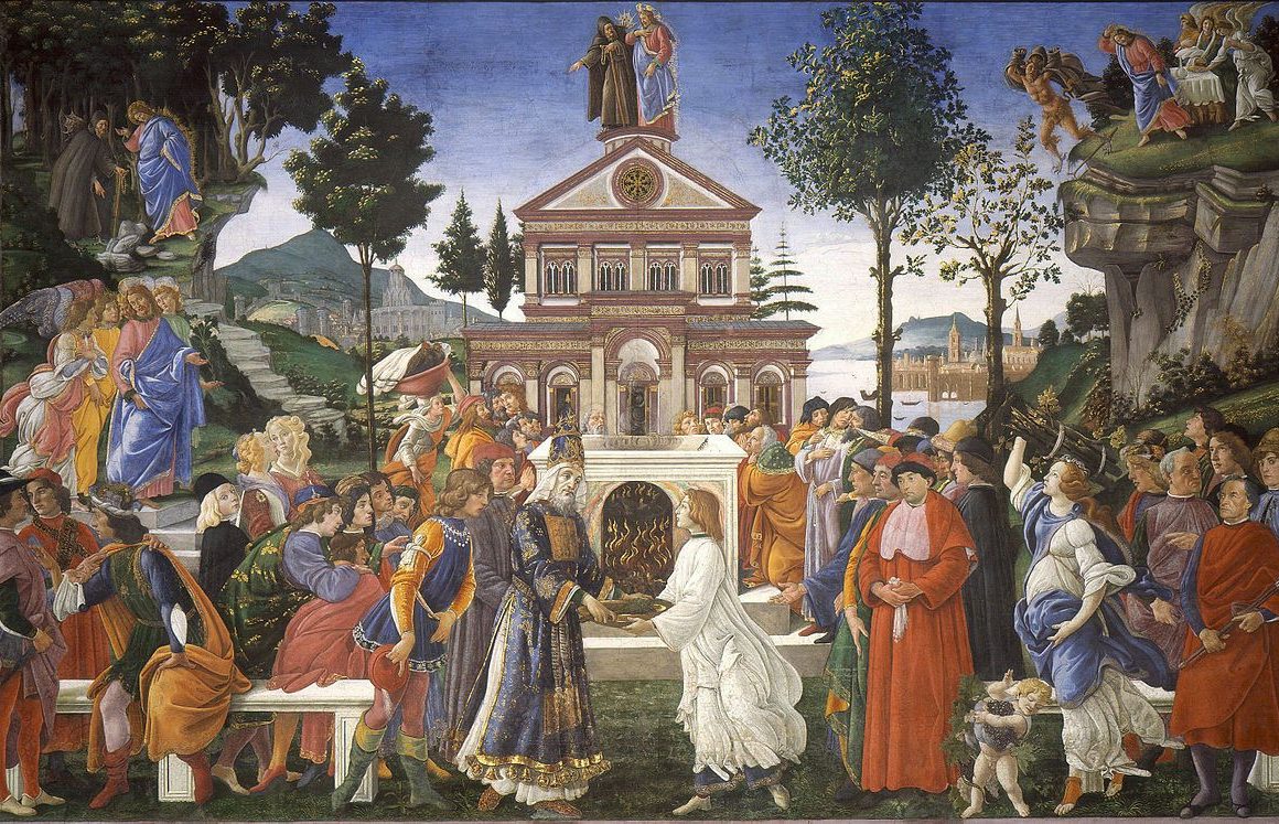 Tentações de Cristo, Botticelli, parede da Capela Sistina