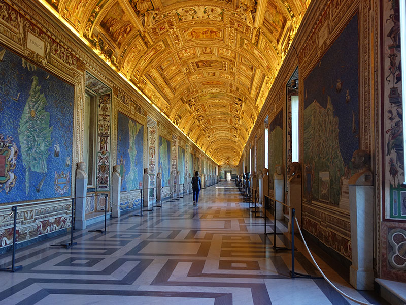 galeria mapas museus Vaticanos guia brasileira roma - A Galeria dos Mapas dos Museus Vaticanos