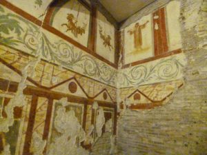 Colina Celio, afrescos das Casas Romanas colina celio afrescos casas romanas guiabrasileiraemroma 300x225 - Colina Celio, afrescos das Casas Romanas